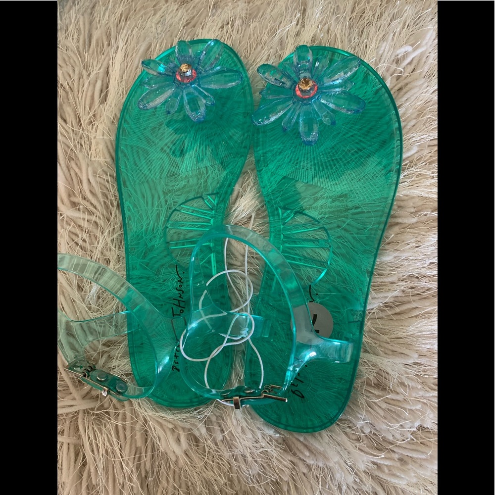 Betsey Johnson Sandals with ankle strap, sz 7, NWOT,